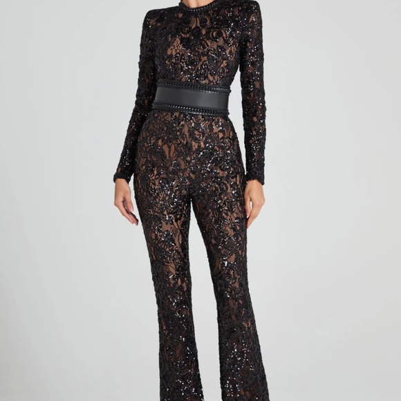 Nadine Merabi Black Jumpsuit - Picture 1 of 3